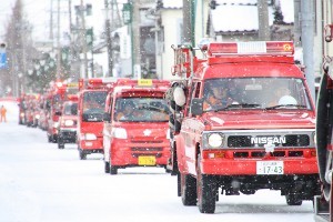 ポンプ車車列