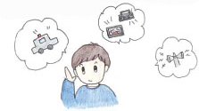 災害時のサイレンや放送に注意を払う人のイラスト