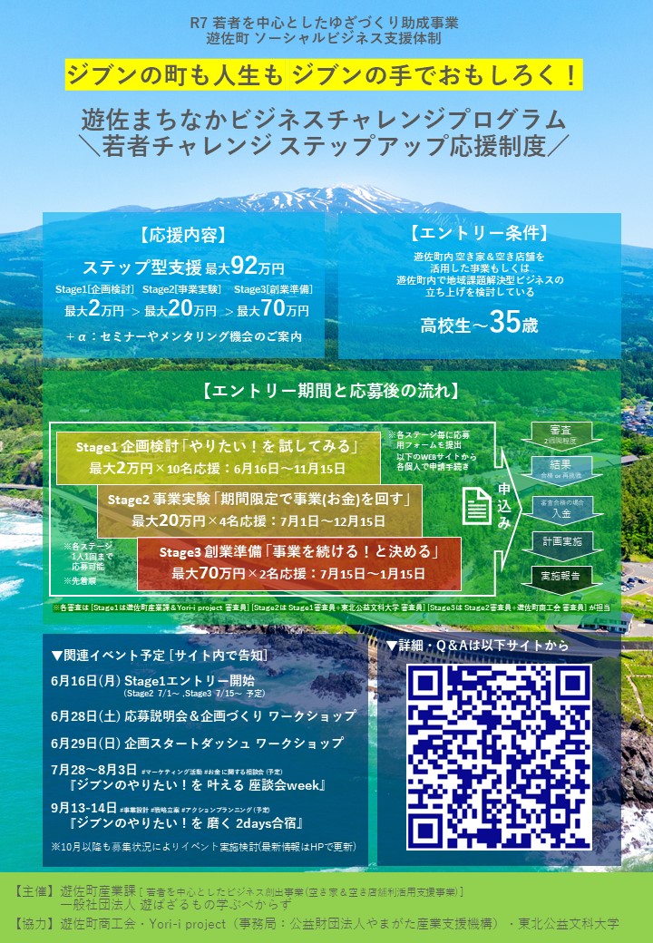 令和7年度若者を中心としたゆざづくり助成事業ポスター