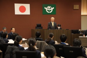 第三回少年議会遊佐町長挨拶